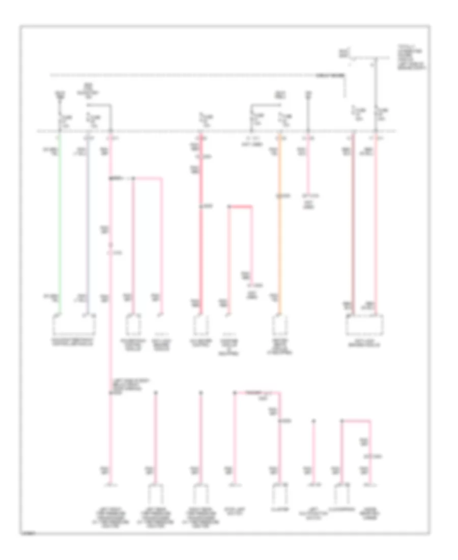 Power Distribution Wiring Diagram 3 of 3 for Dodge Caliber SXT 2012