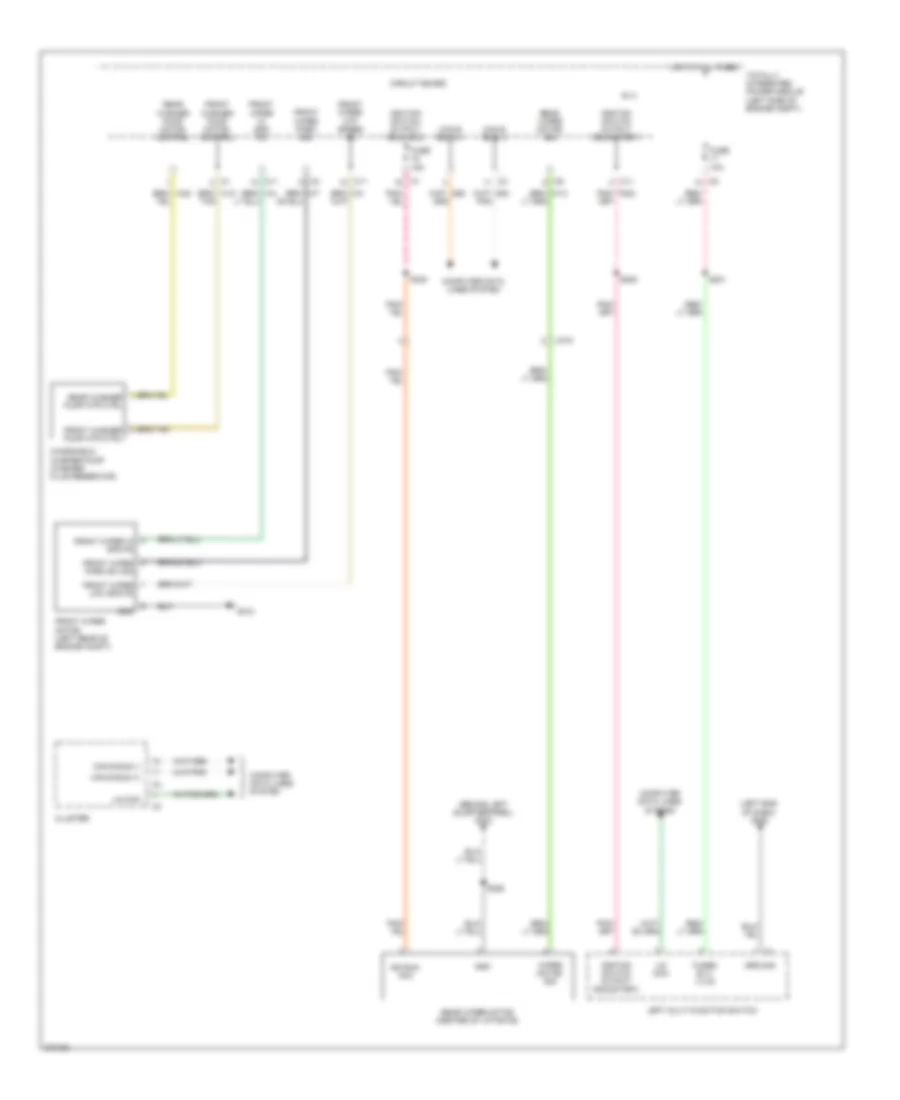 Электросхема стеклоочистителя, дворников и омывателя для Dodge Caliber SXT 2012