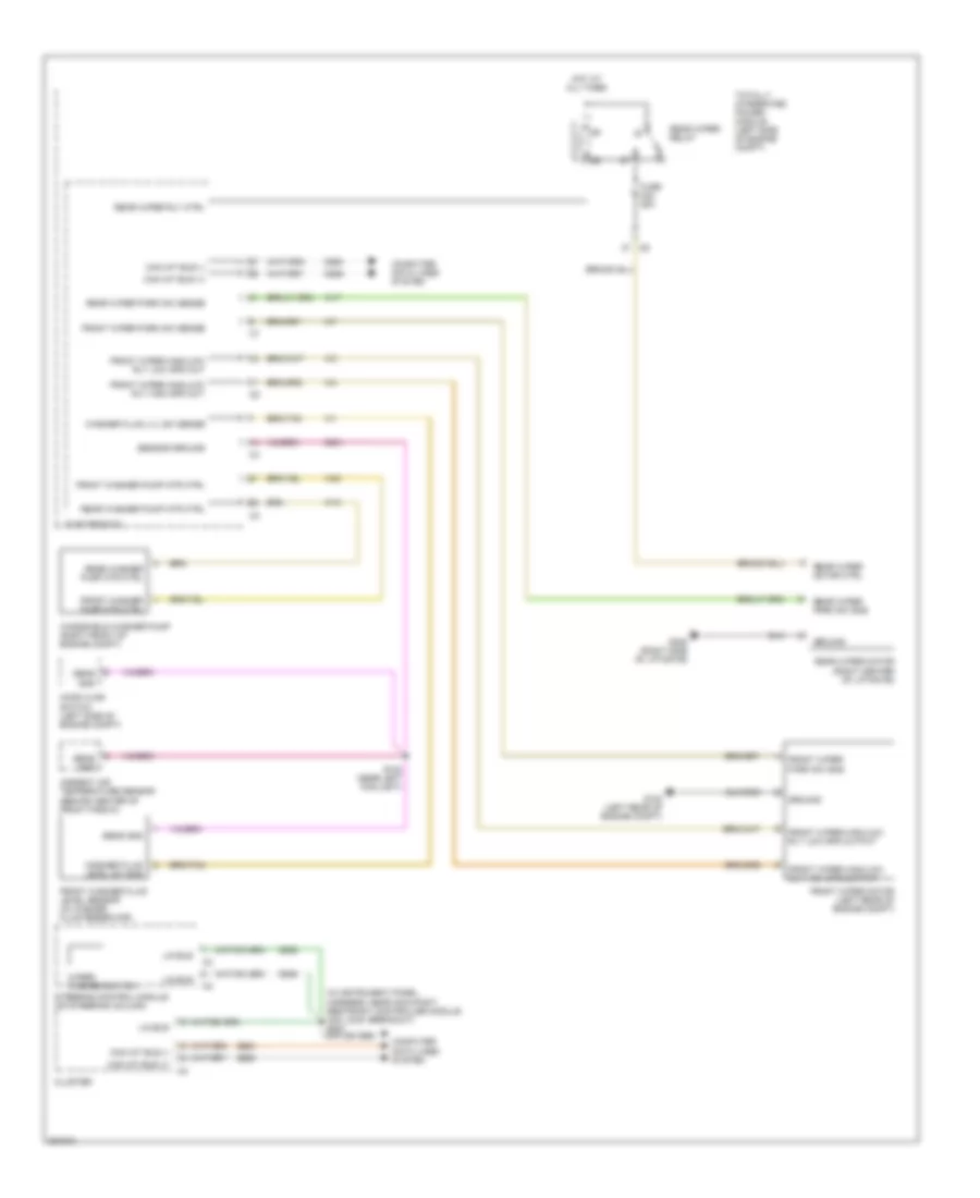 Электросхема стеклоочистителя, дворников и омывателя для Dodge Grand Caravan C/V 2008
