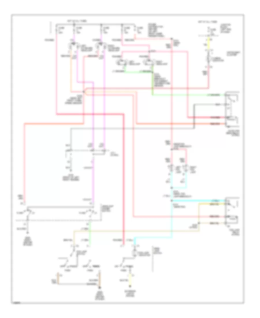 Headlight Wiring Diagram, without DRL  with Quad Headlights for Dodge Cab  Chassis R2500 2001