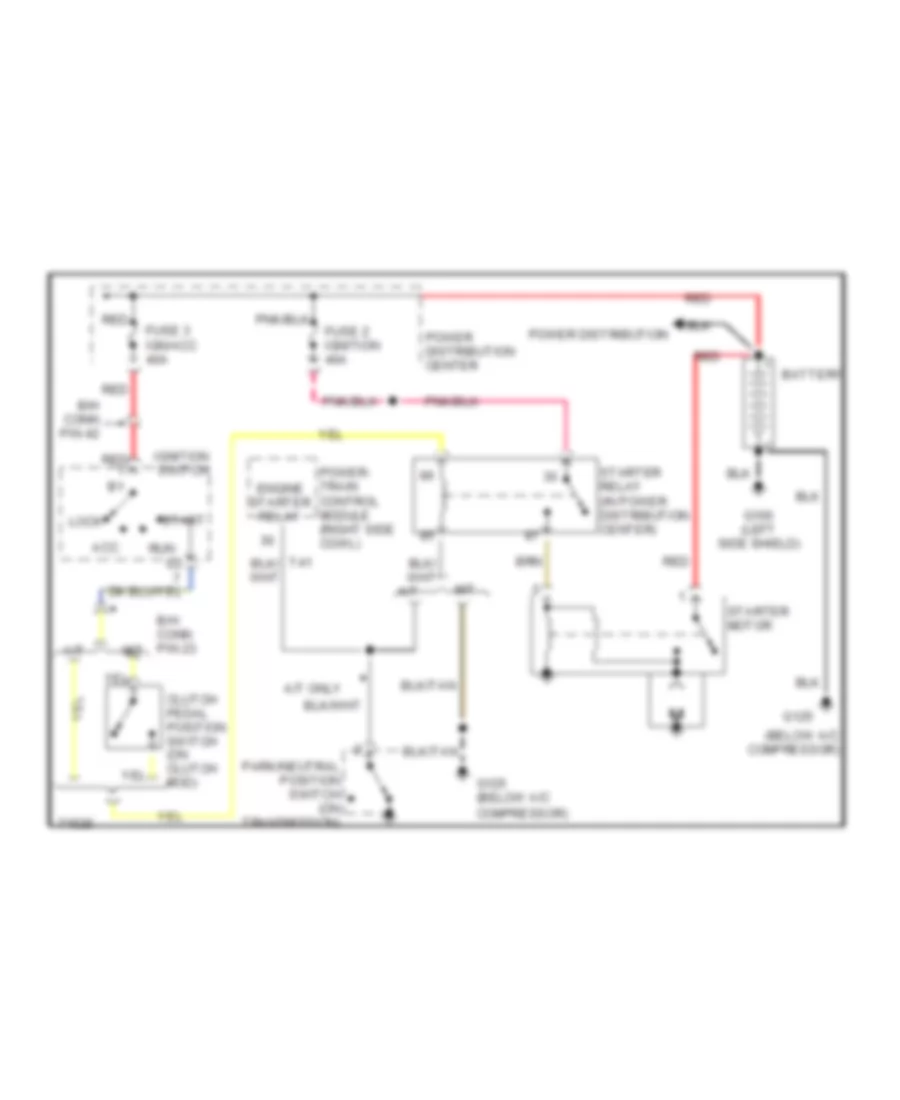 3.9L, Starting Wiring Diagram for Dodge Cab  Chassis R2500 1995