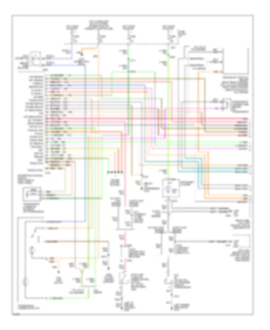 5.2L, Transmission Wiring Diagram (1 of 2) for Dodge Cab  Chassis R2500 1995