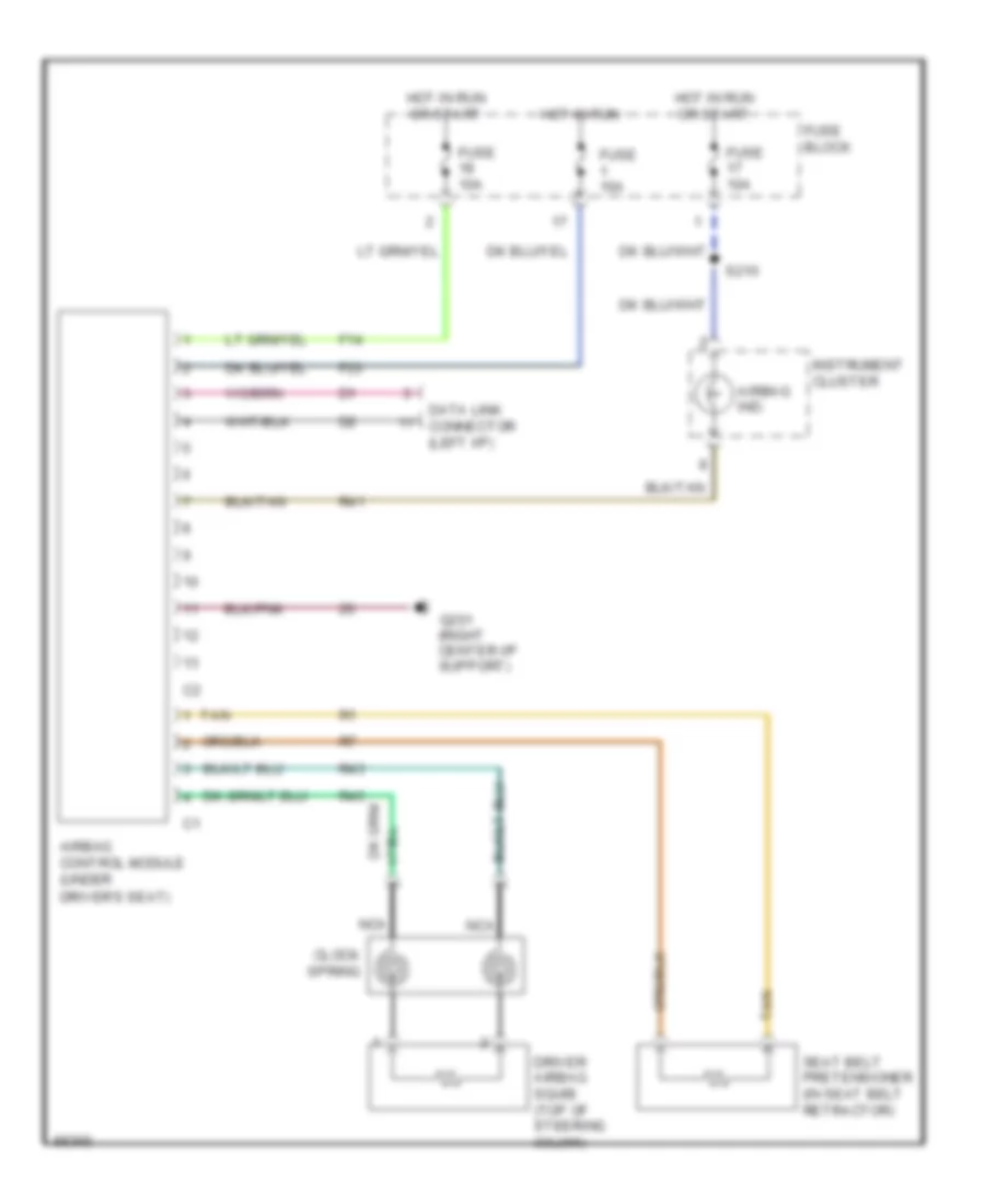 Supplemental Restraint Wiring Diagram for Dodge Ram Van B1997 2500