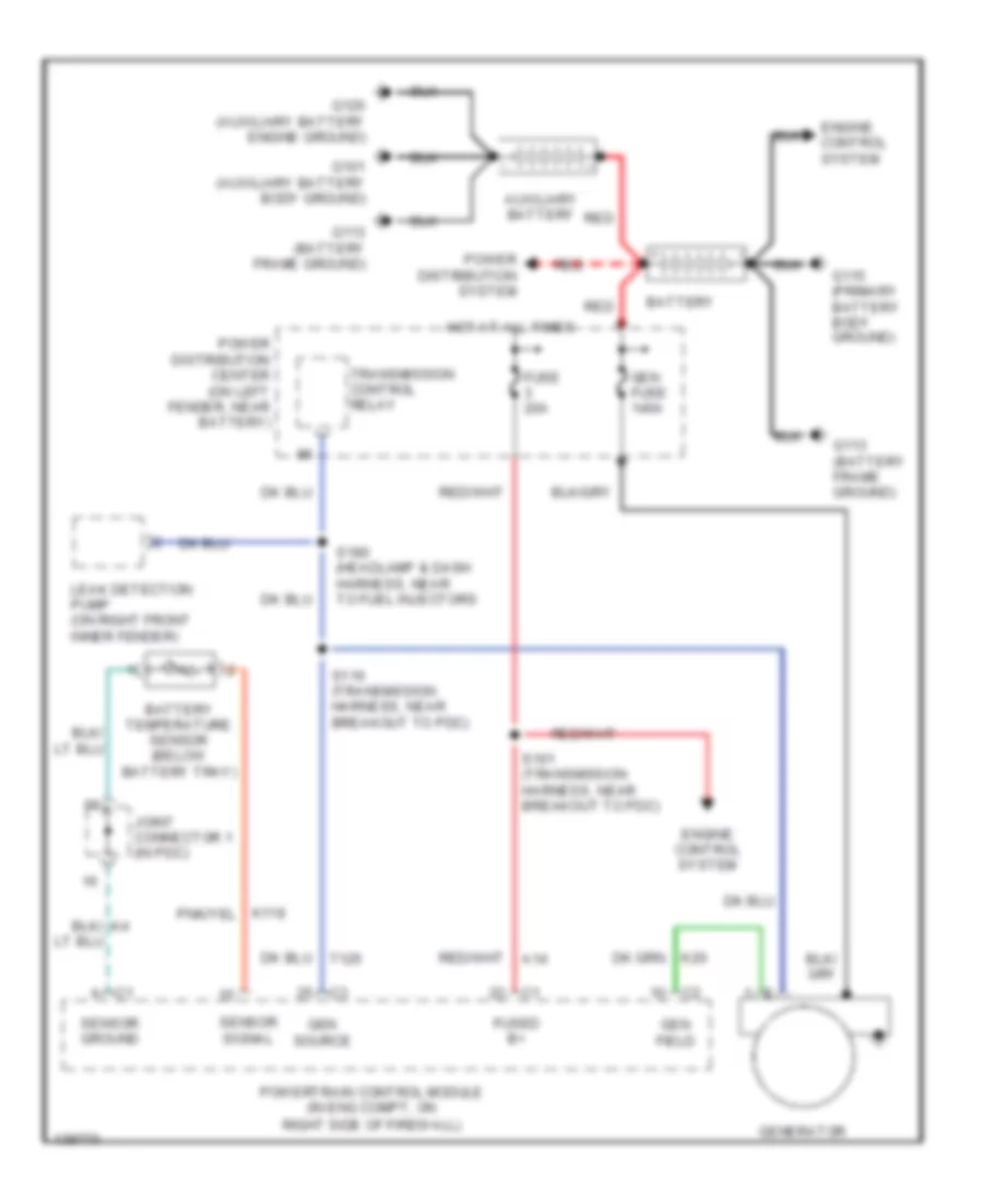 5 9L 24 Valve Diesel Charging Wiring Diagram 1 of 2 for Dodge Cab  Chassis R2001 3500