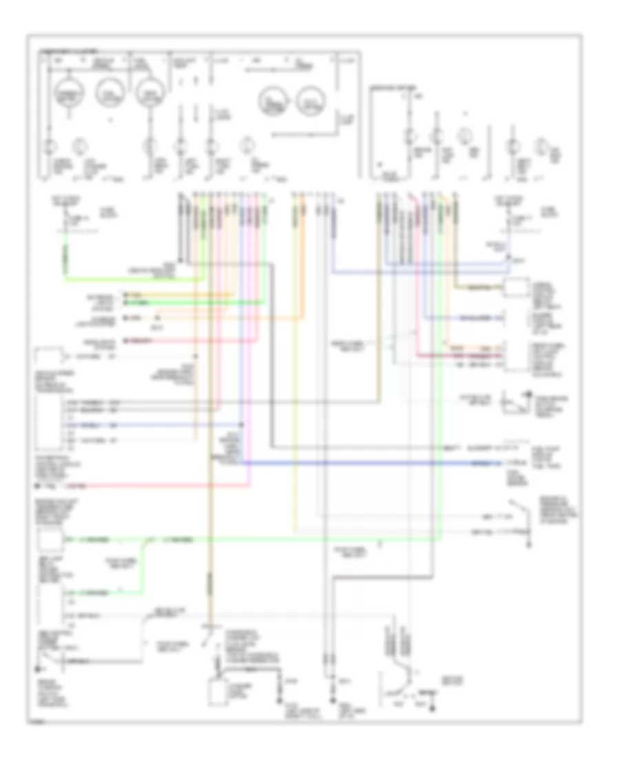 Instrument Cluster Wiring Diagram for Dodge Ram Van B1997 3500