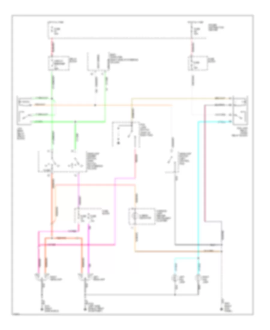 HeadlampsFog Lamps Wiring Diagram, without DRL for Dodge Caravan 1995