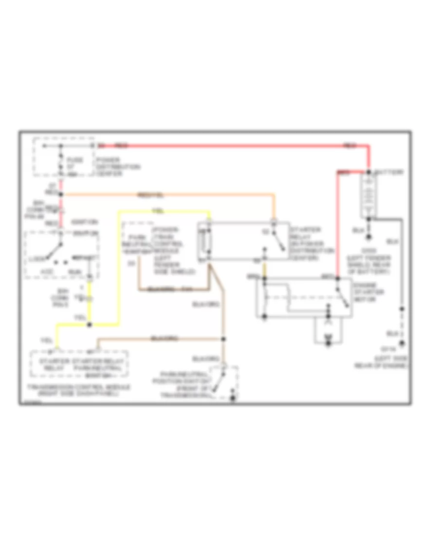 3 0L Starting Wiring Diagram with Transmission Control Module for Dodge Caravan 1995