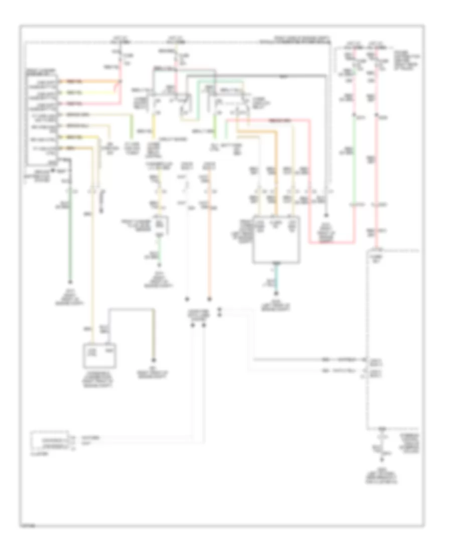 Электросхема стеклоочистителя, дворников и омывателя для Dodge Challenger R/T 2012