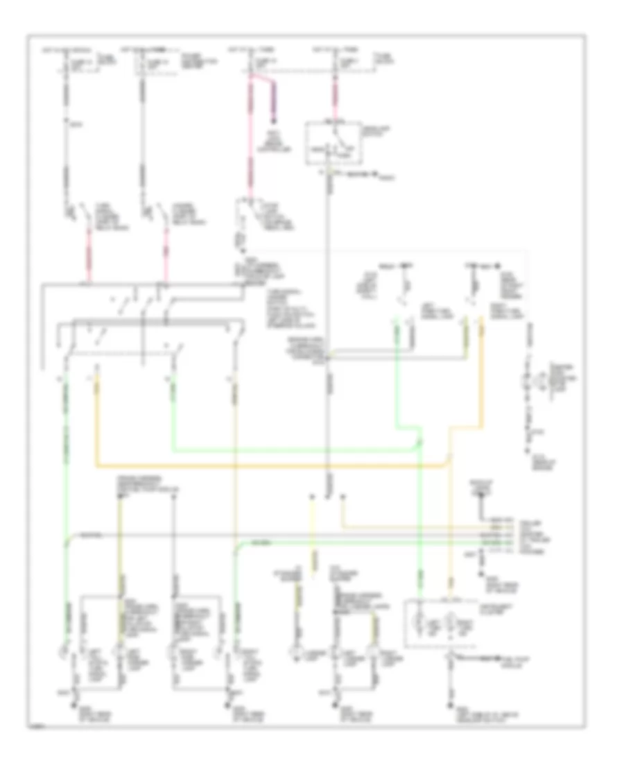Exterior Lamps Wiring Diagram for Dodge Ram Wagon B3500 1997