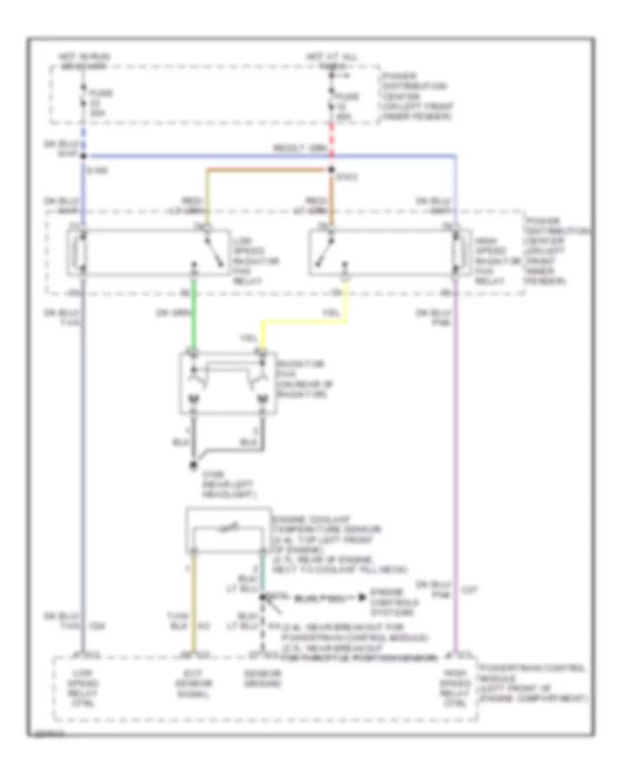 Cooling Fan Wiring Diagram for Dodge Stratus RT 2006
