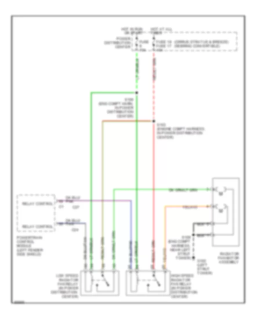 Cooling Fan Wiring Diagram for Dodge Stratus 1997
