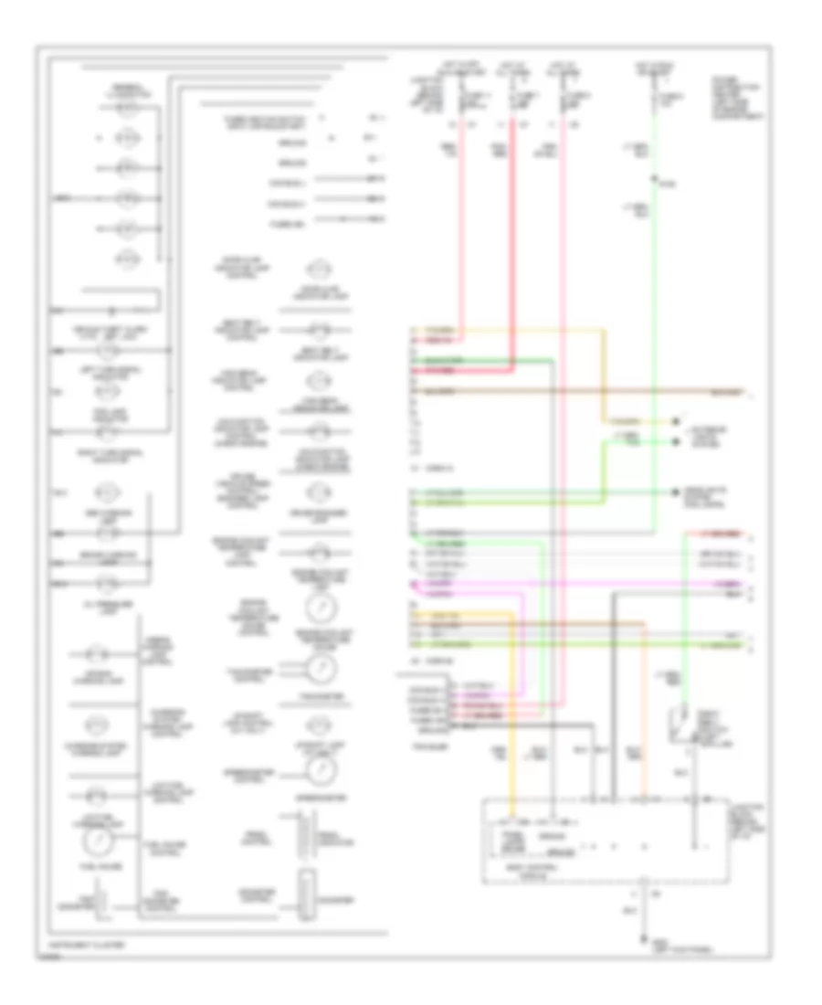 Instrument Cluster Wiring Diagram 1 of 2 for Dodge Stratus 1997