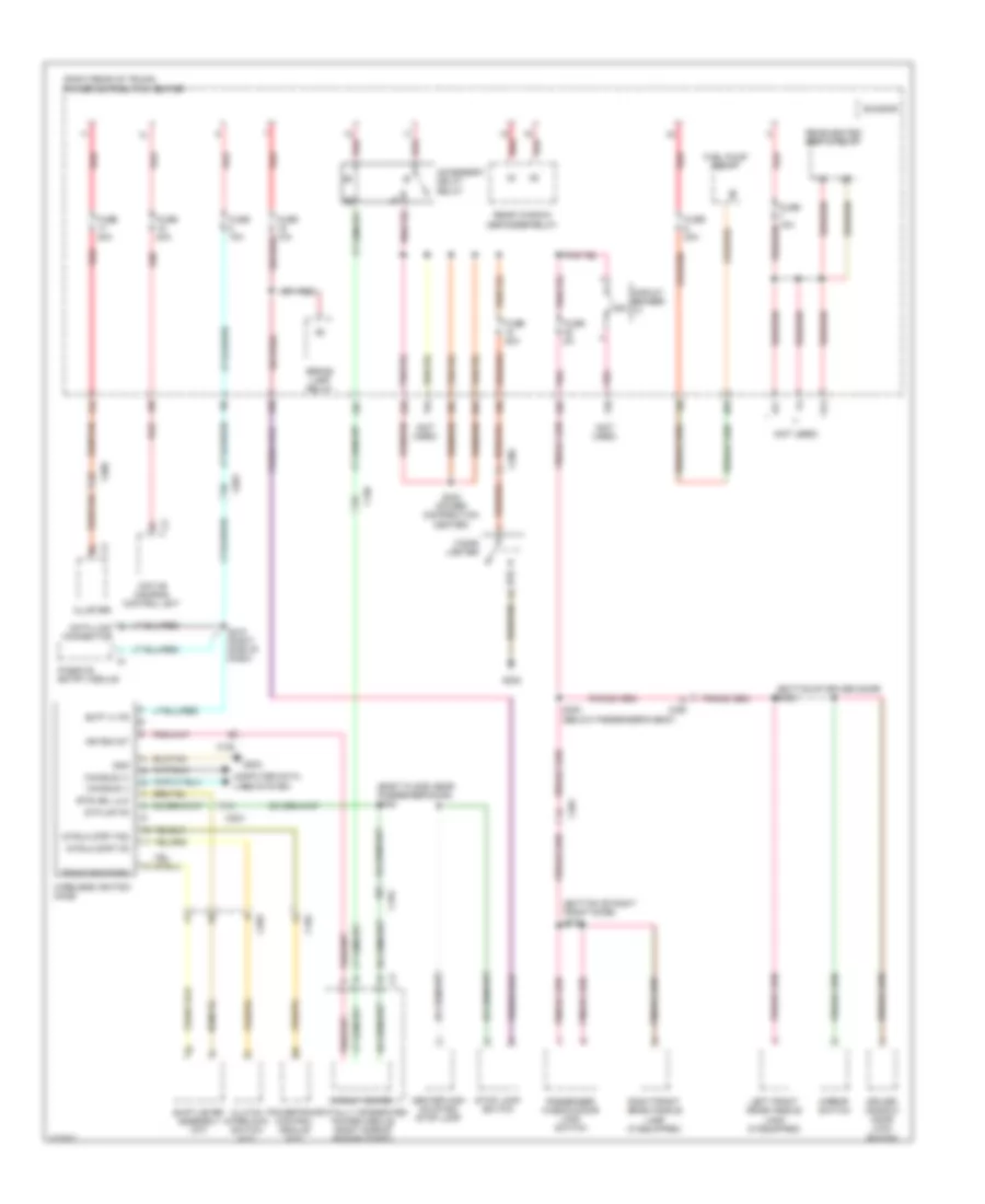Power Distribution Wiring Diagram (2 of 4) for Dodge Challenger RT Classic 2012
