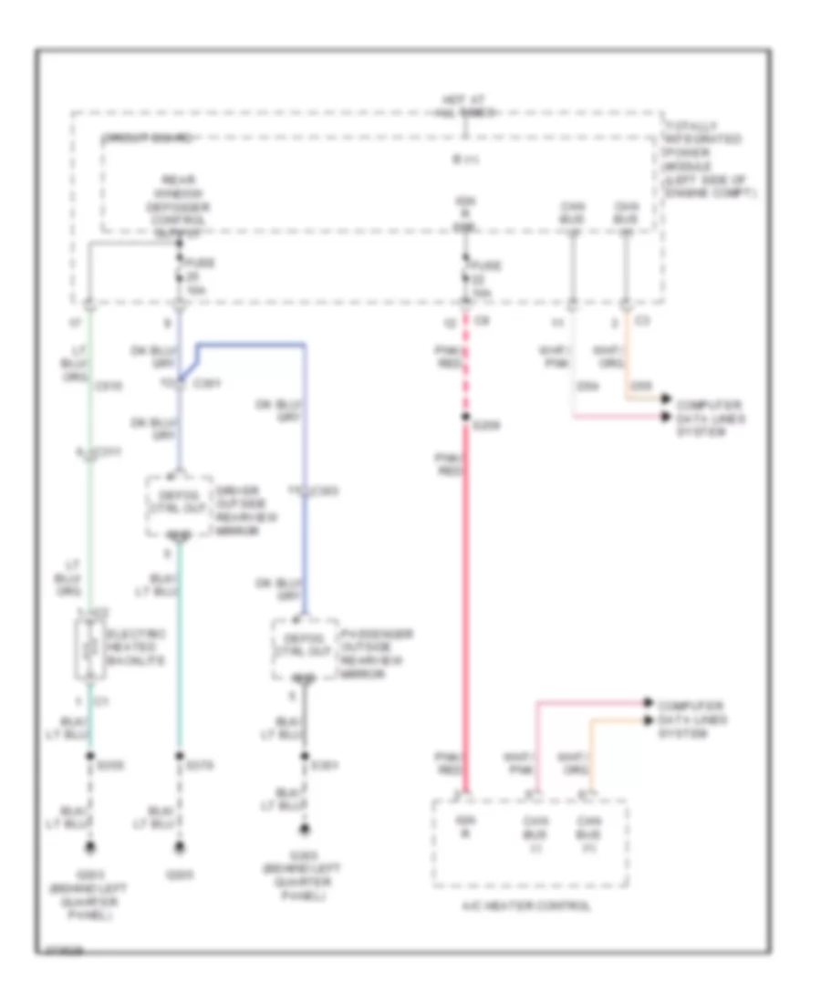 Defoggers Wiring Diagram for Dodge Caliber Heat 2010