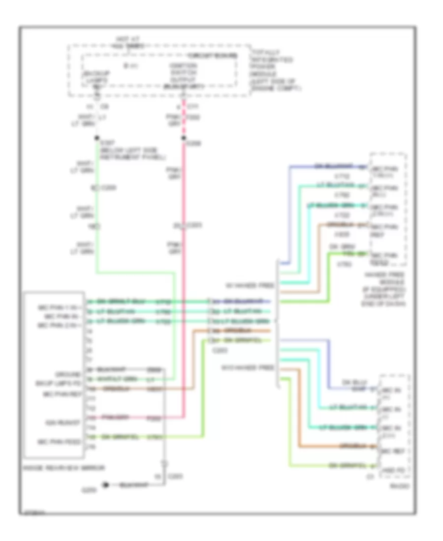 Automatic Day Night Mirror Wiring Diagram for Dodge Caliber Heat 2010