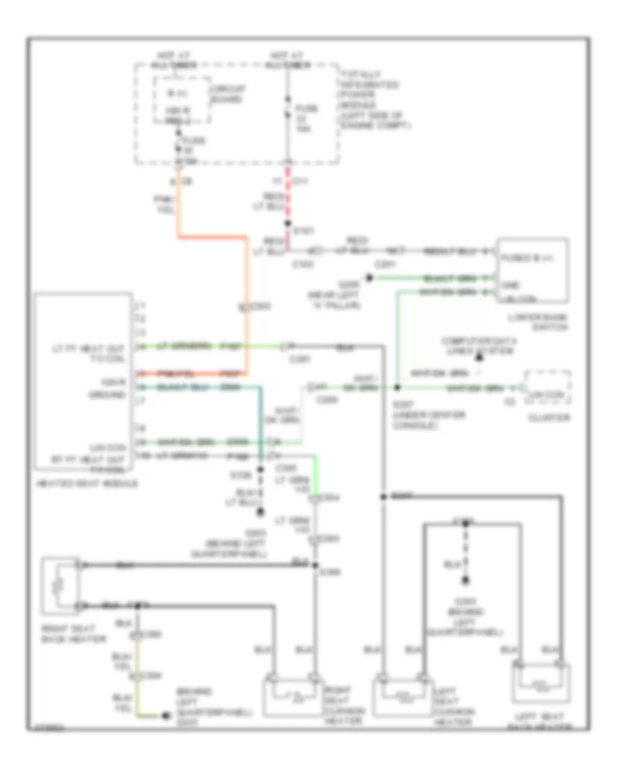 Power Seats Wiring Diagram for Dodge Caliber Heat 2010