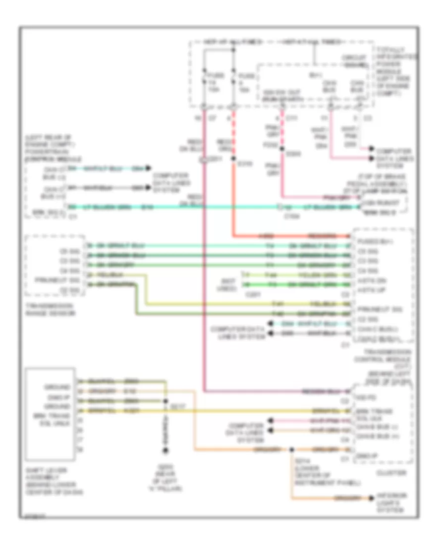 Shift Interlock Wiring Diagram for Dodge Caliber Heat 2010