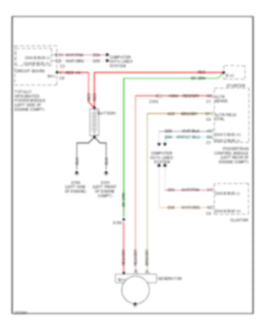 Charging Wiring Diagram for Dodge Caliber Heat 2010