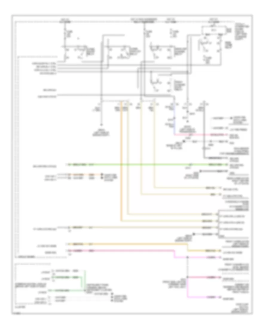 Электросхема стеклоочистителя, дворников и омывателя для Dodge Grand Caravan SXT 2013