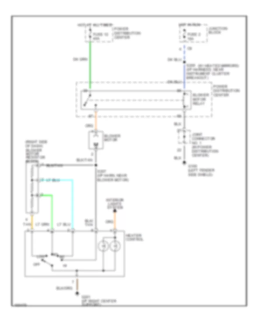 Heater Wiring Diagram for Dodge Cab  Chassis R1998 2500