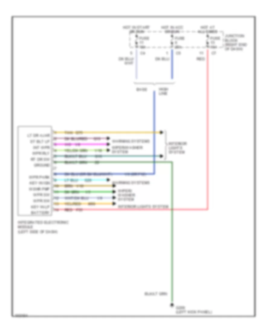 Integrated Central Electronics Module Wiring Diagram for Dodge Cab  Chassis R1998 2500