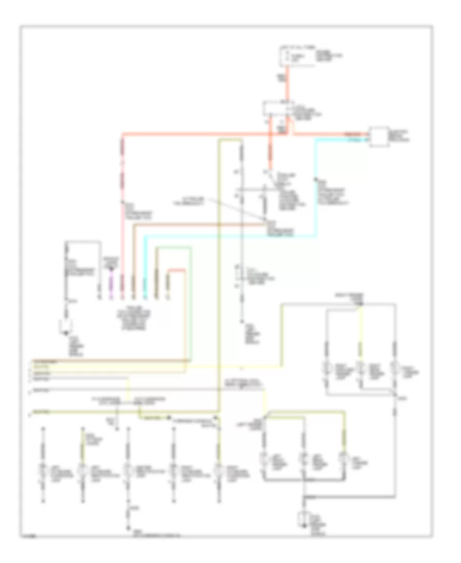 Exterior Lamps Wiring Diagram (2 of 2) for Dodge Cab  Chassis R2500 1998
