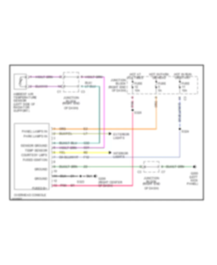Overhead Console Wiring Diagram for Dodge Cab  Chassis R1998 2500
