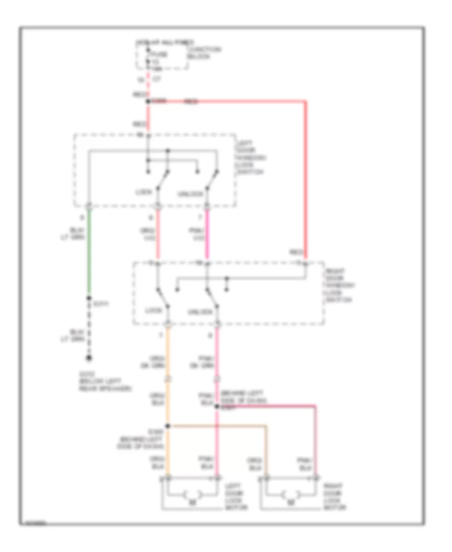 Door Lock Wiring Diagram for Dodge Cab  Chassis R1998 2500