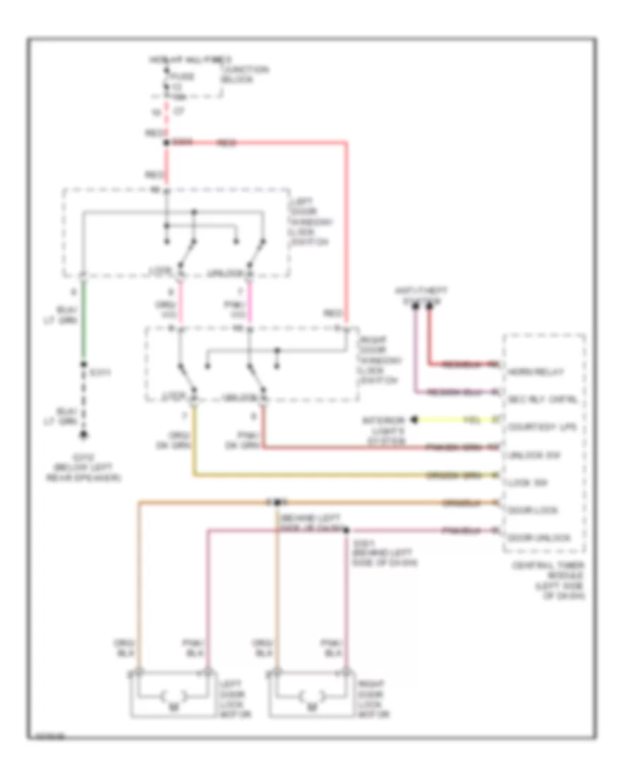 Keyless Entry Wiring Diagram for Dodge Cab  Chassis R1998 2500