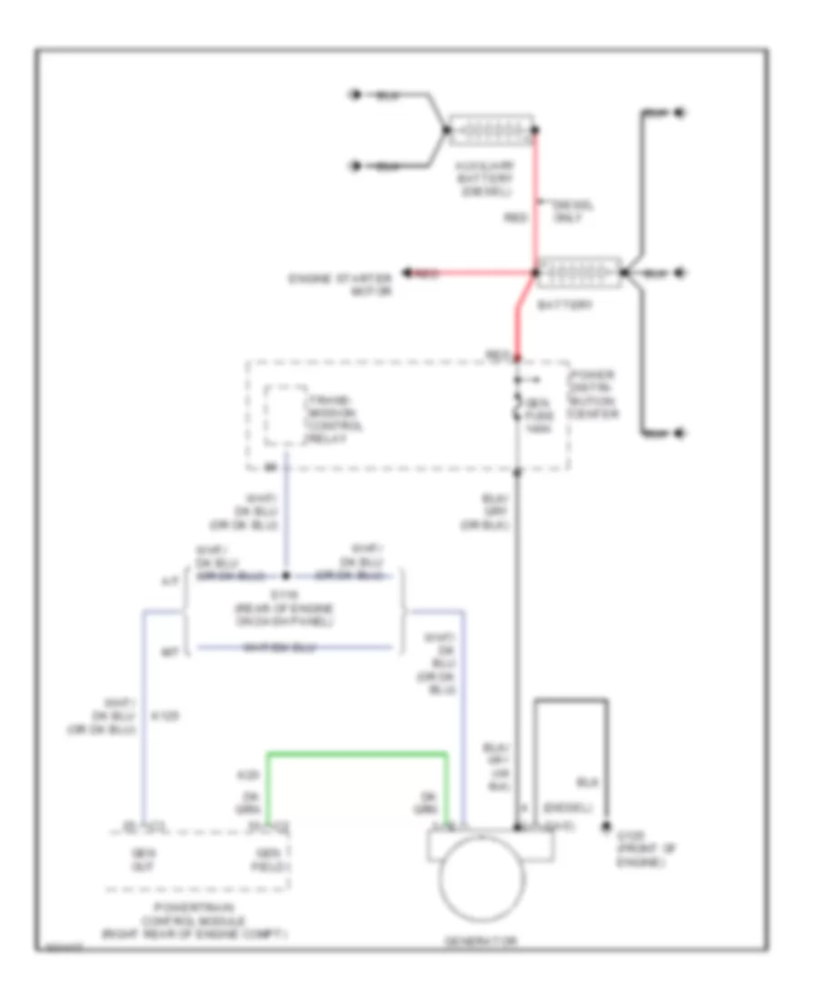 Charging Wiring Diagram for Dodge Cab  Chassis R1998 2500