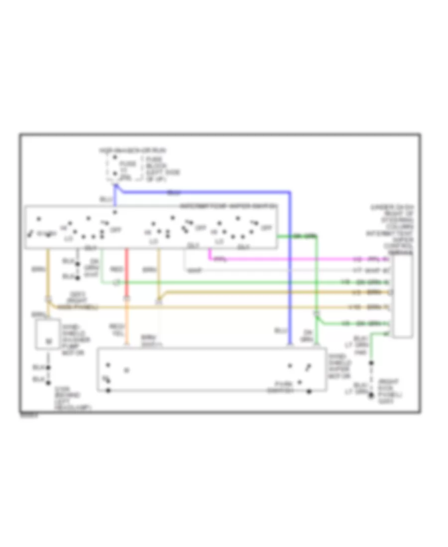 Interval Wiper Washer Wiring Diagram for Dodge Caravan LE 1990