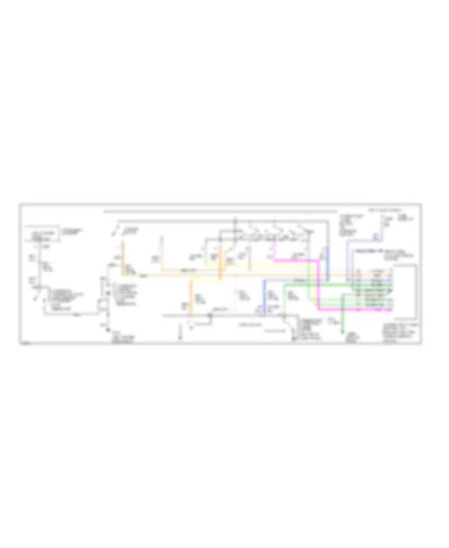 Электросхема стеклоочистителя, дворников и омывателя Интервала для Dodge Dakota 1995