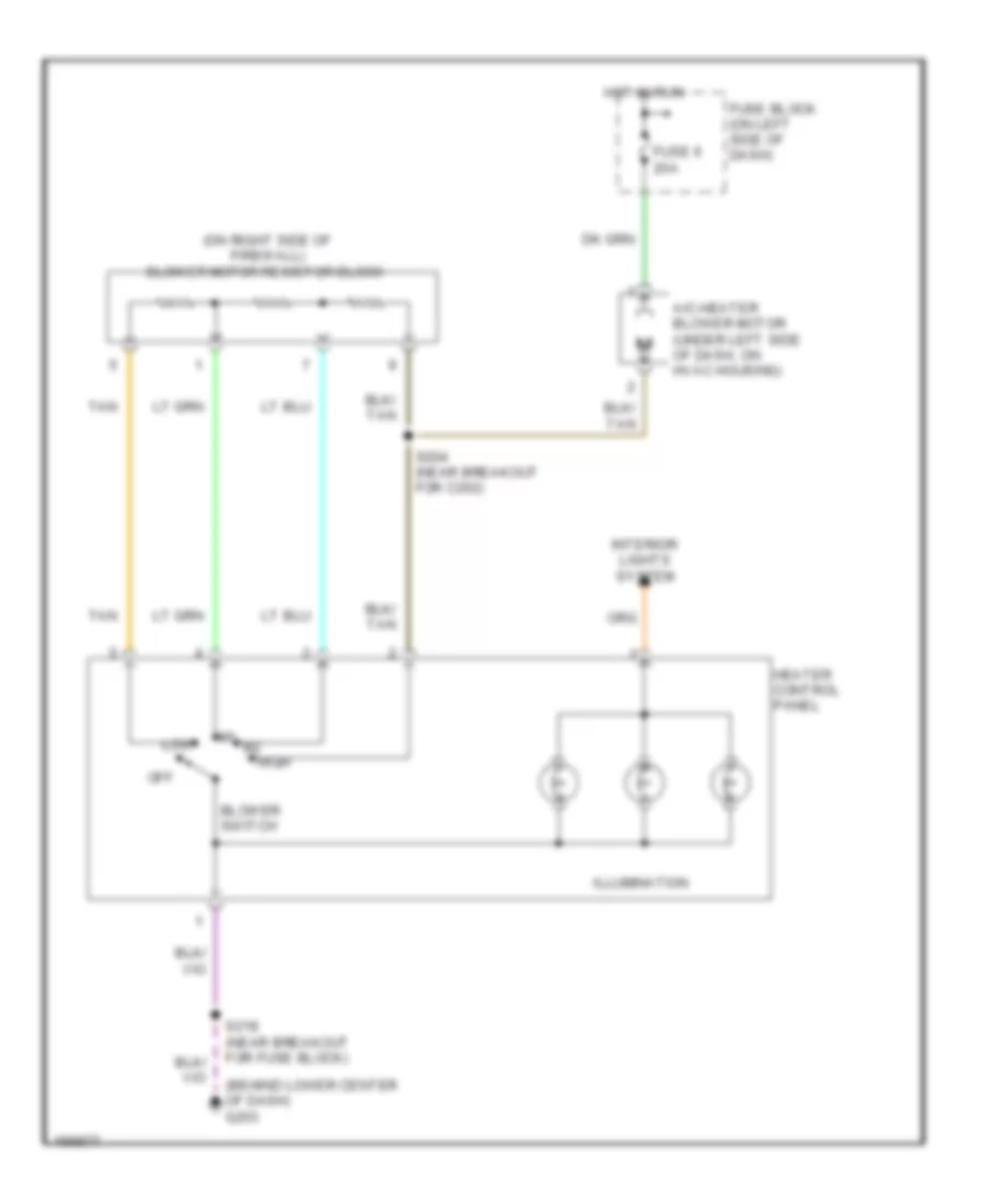 Heater Wiring Diagram for Dodge Neon RT 2003