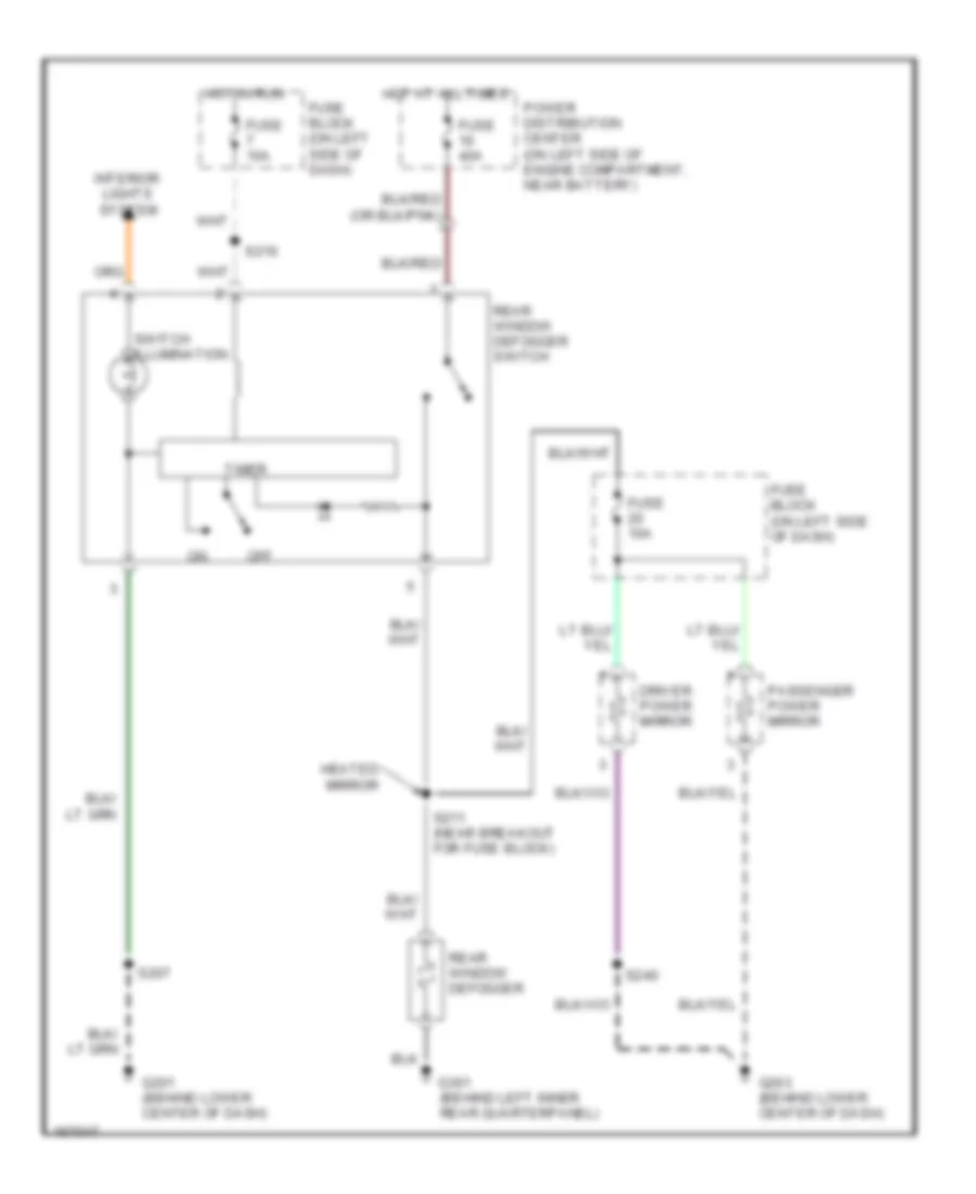 Defoggers Wiring Diagram for Dodge Neon RT 2003