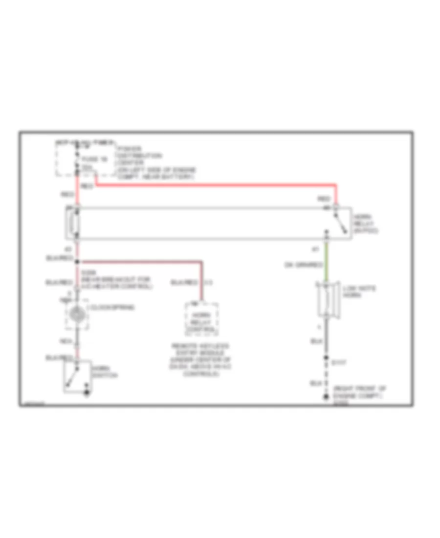 Horn Wiring Diagram for Dodge Neon R T 2003