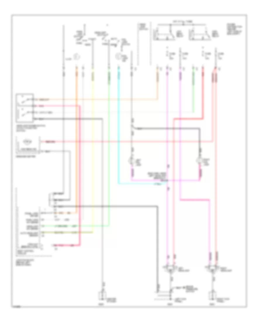 HeadlampsFog Lamps Wiring Diagram, without DRL for Dodge Caravan 1998