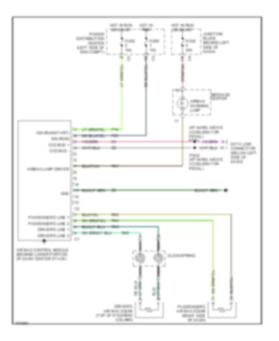 Supplemental Restraint Wiring Diagram for Dodge Caravan 1998