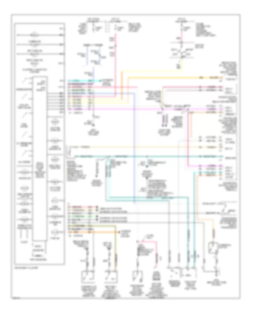 Instrument Cluster Wiring Diagram for Dodge Ram Van B2003 1500