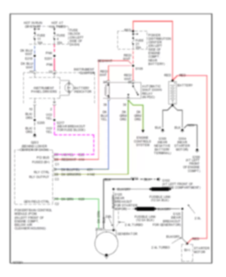 Charging Wiring Diagram for Dodge Neon SE 2003