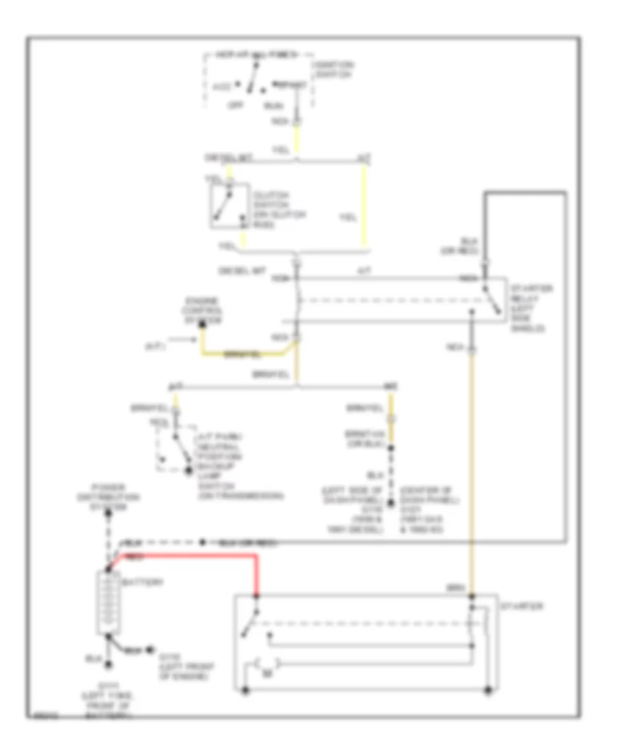 Starting Wiring Diagram for Dodge Ramcharger AW150 1991