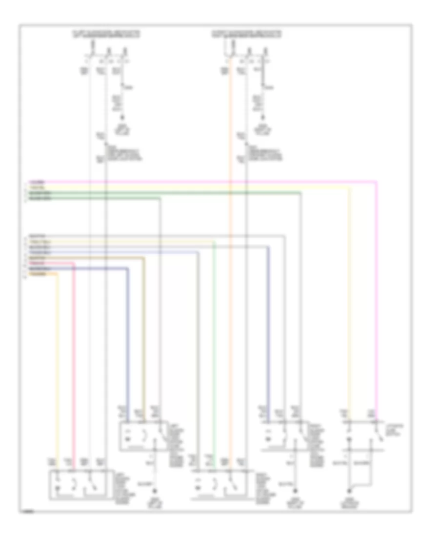 Power Door Lock Wiring Diagram 2 of 2 for Dodge Grand Caravan Sport 2001