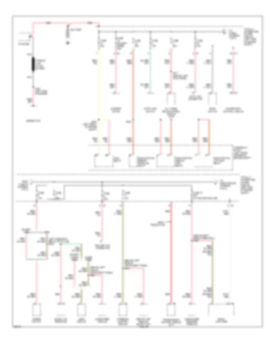 Power Distribution Wiring Diagram 1 of 3 for Dodge Caliber R T 2007