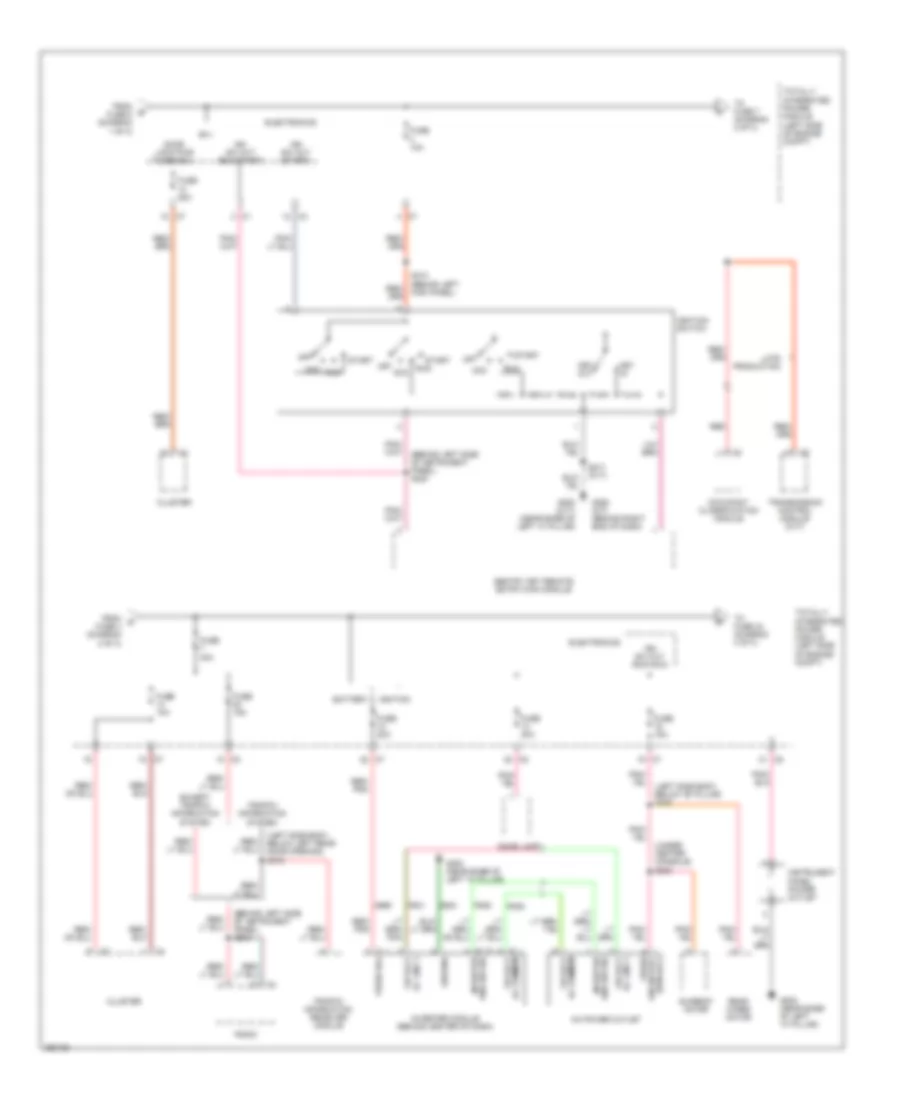 Power Distribution Wiring Diagram 2 of 3 for Dodge Caliber R T 2007