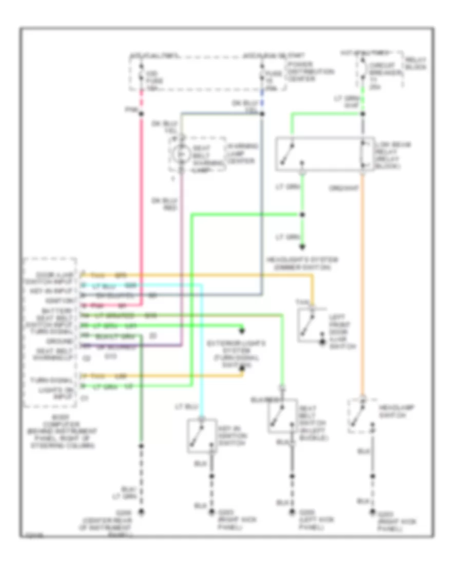 Warning System Wiring Diagrams for Dodge Grand Caravan LE 1995