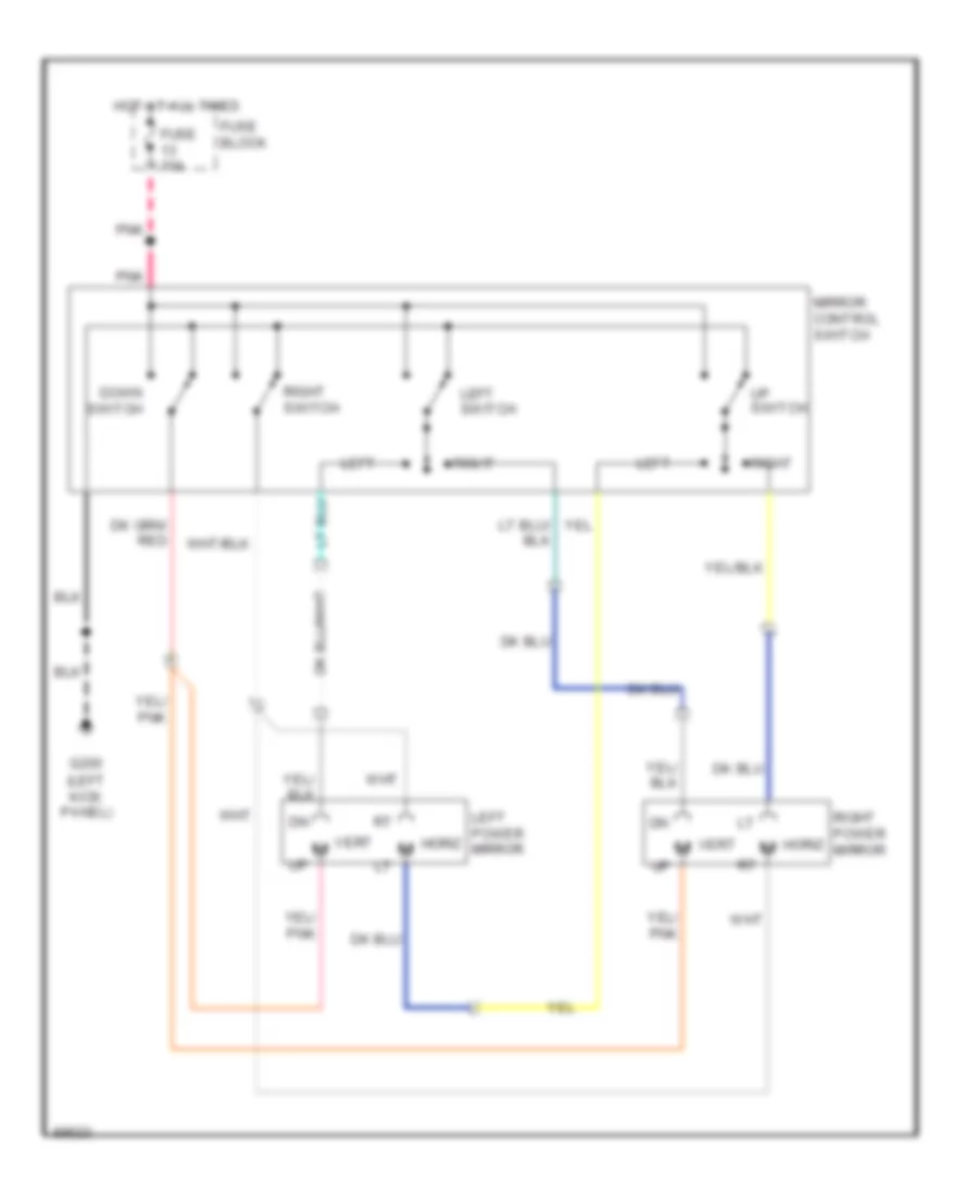 Power Mirror Wiring Diagram for Dodge Shadow 1991