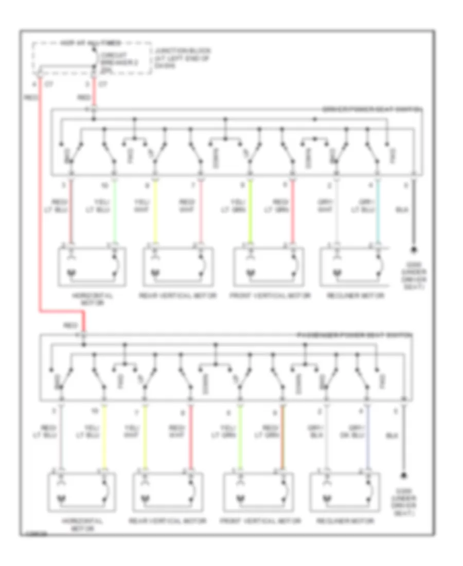 Power Seat Wiring Diagrams for Dodge Intrepid 2001