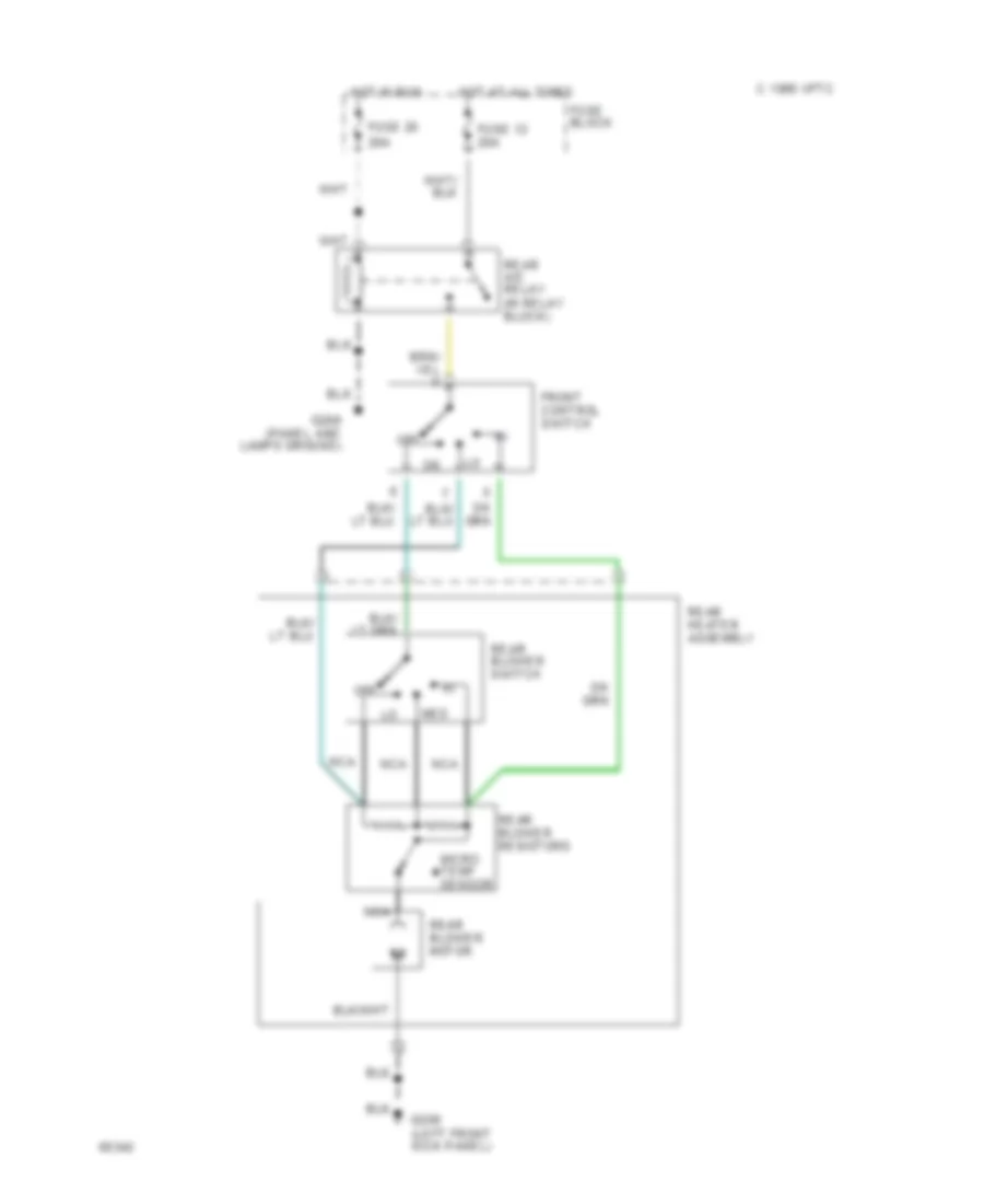 Rear Heater Wiring Diagram for Dodge Grand Caravan SE 1995