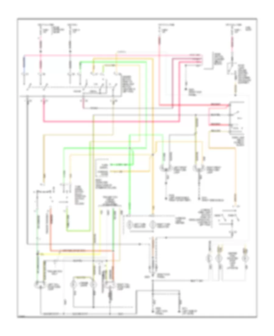 Exterior Lamps Wiring Diagram for Dodge Grand Caravan SE 1995