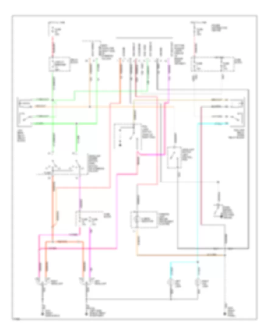 Headlamps Fog Lamps Wiring Diagram with DRL for Dodge Grand Caravan SE 1995