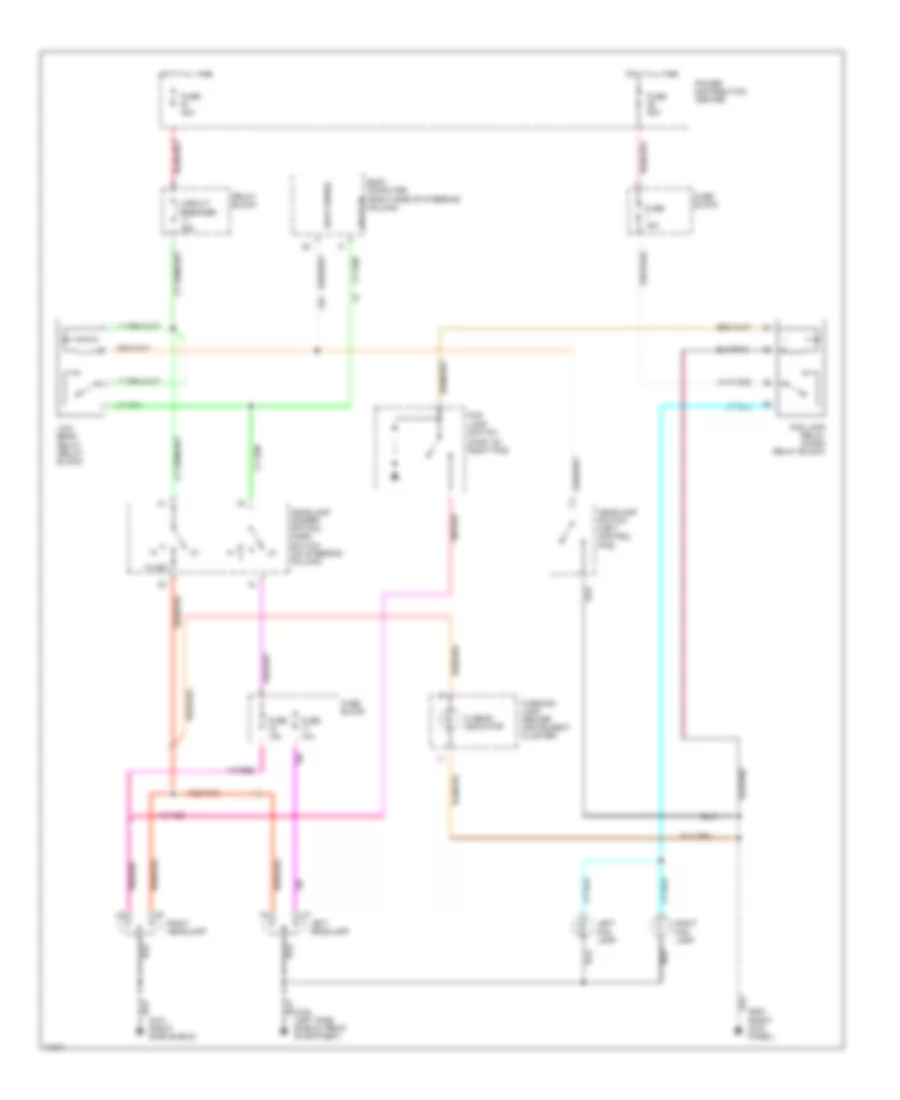 Headlamps Fog Lamps Wiring Diagram without DRL for Dodge Grand Caravan SE 1995